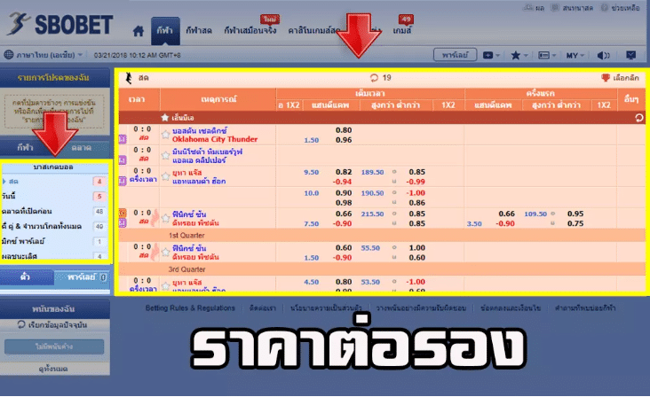 ราคาบาสออนไลน์ SBOBET